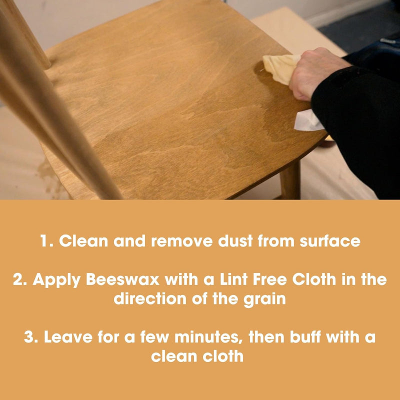 Furniture Clinic Natural Oak Beeswax Polish 200ml Wood Furniture Wax Finish - New Furniture Clinic