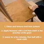 Furniture Clinic Natural Oak Beeswax Polish 200ml Wood Furniture Wax Finish - New Furniture Clinic