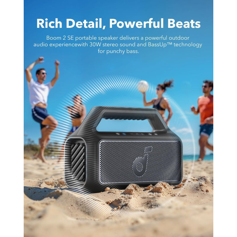 Anker Soundcore Boom 2 SE Bluetooth Wireless Speaker – Powerful Bass, IPX7 Waterproof - New The Outlet Shop
