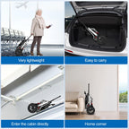12 Inch Ultra Lightweight Wheelchairs for Adults,Wheelchairs Folding Lightweight with Handbrake and Swing-Away Footrest,45cm Widened Seat Travel Wheelchair with Storage Bag,No Assembly Required - Damaged Box
