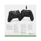 Xbox Wireless Controller with USB-C Cable for Xbox Series X S Xbox One and Windows PC Gaming - Carbon Black - 2.7m Wired Connection Lead