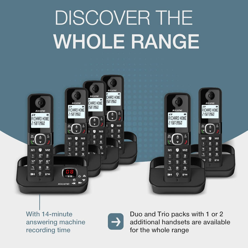 Alcatel F860 Voice Quad DECT Cordless Phone with Answering Machine 4 Handsets - Like New The Outlet Shop