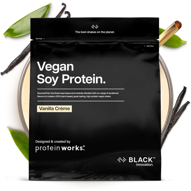 Protein Works Vegan Soy Protein Powder 2KG Vanilla Creme 66 Servings 06/2027 - New The Outlet Shop