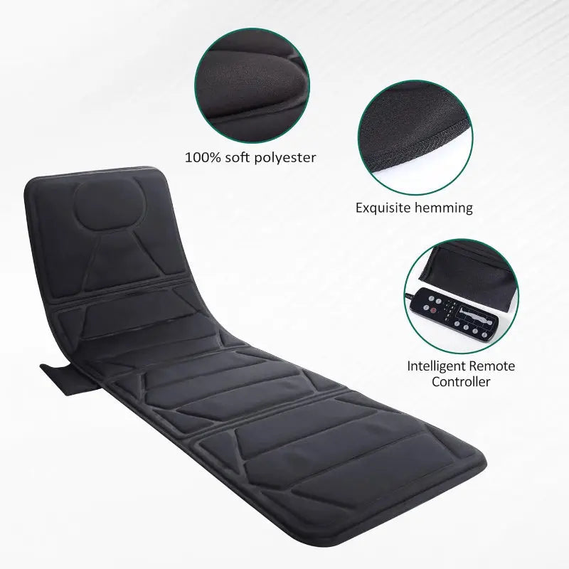 Snailax Full Body Massage Mat Heat 10 Motor Back Massager Pad Relaxation - Like New Snailax