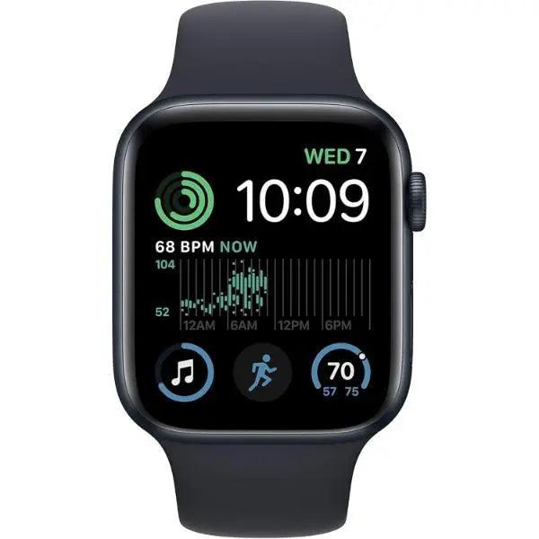 Apple Watch SE Gen 2 GPS 44mm Smartwatch Aluminium Case Midnight Sport Band Medium / Large  - Refurbished Apple