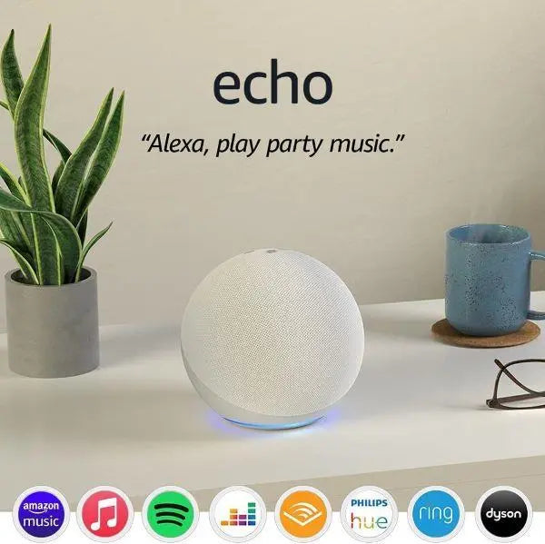 Amazon Alexa Ech  WiFi Bluetooth Speaker 4th Generation Glacier White Amazon