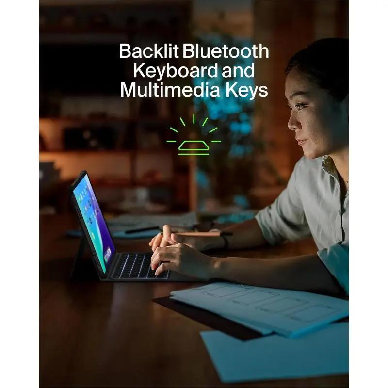 Belkin Connect iPad 10.9" 10th Gen Bluetooth Backlit Keyboard Case QWERTY Black - Like New Belkin