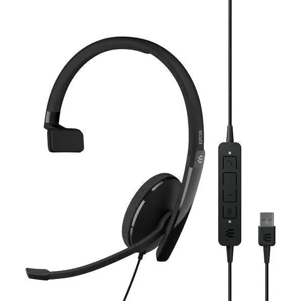 Sennheiser Adapt 130 USB A Wired On-Ear Mono UC Headset - Black Sennheiser