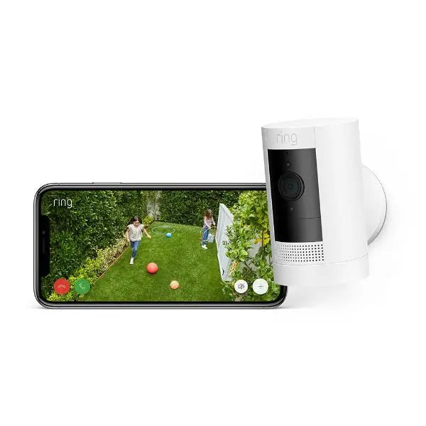 Ring Outdoor Camera Battery Stick Up Cam HD Security Camera White - New Ring