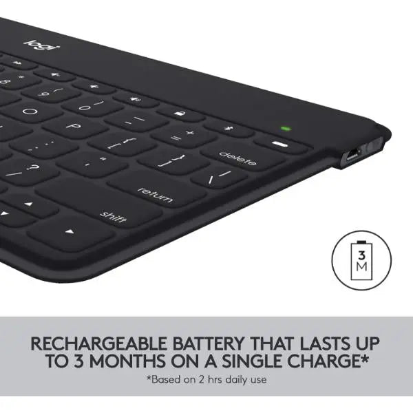 Logitech Keys To Go Ultra Slim Keyboard With iPhone Stand UK Layout Logitech