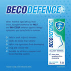 Becodefence Nasal Spray Allergy Hay Fever Relief 3 Pack 120 Sprays Non-Drowsy - New Becodefence