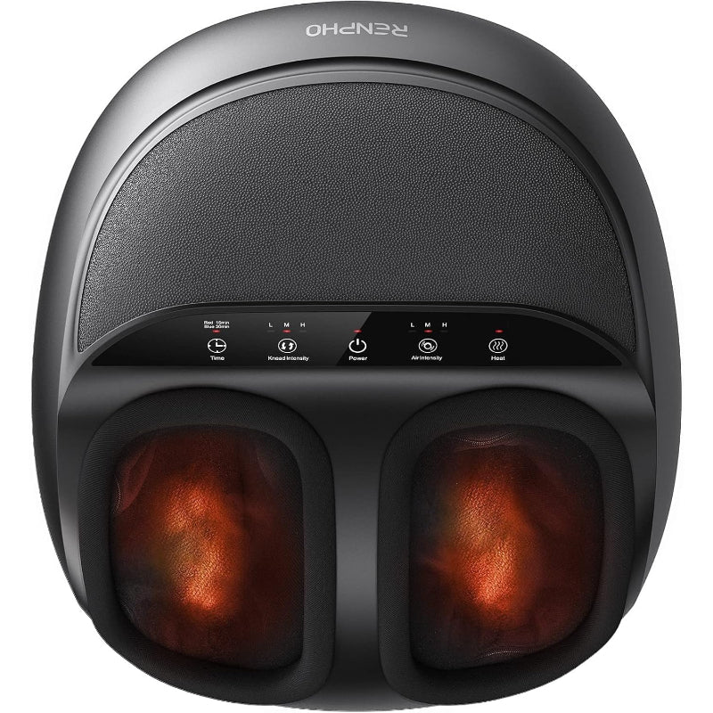 RENPHO Foot Massager Heat Shiatsu Air Compression Black Size 12 Gifts - Good RENPHO