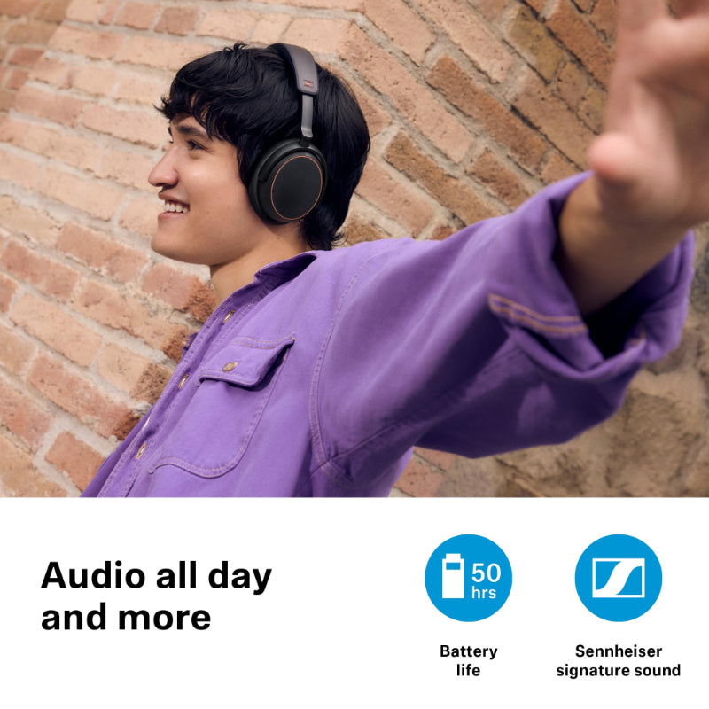 Sennheiser Accentum Wireless Special Edition Bluetooth Headphones – Premium Black & Copper, High-Fidelity Sound, Long Battery Life, Comfortable Over-Ear Design - New The Outlet Shop