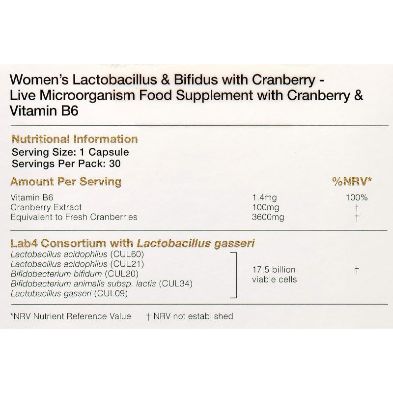 Pro-Ven Women Probiotics 17.5B CFU Cranberry 30 Capsules Hormone Help Best Before 11/2026 - New Pro-Ven