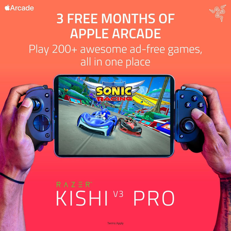 Razer Kishi V3 Pro Mobile Controller iPhone Android Tablet USB-C Plug Play Anti Drift Analog Sticks 12 Button Sensa Haptics Black - Like New Razer