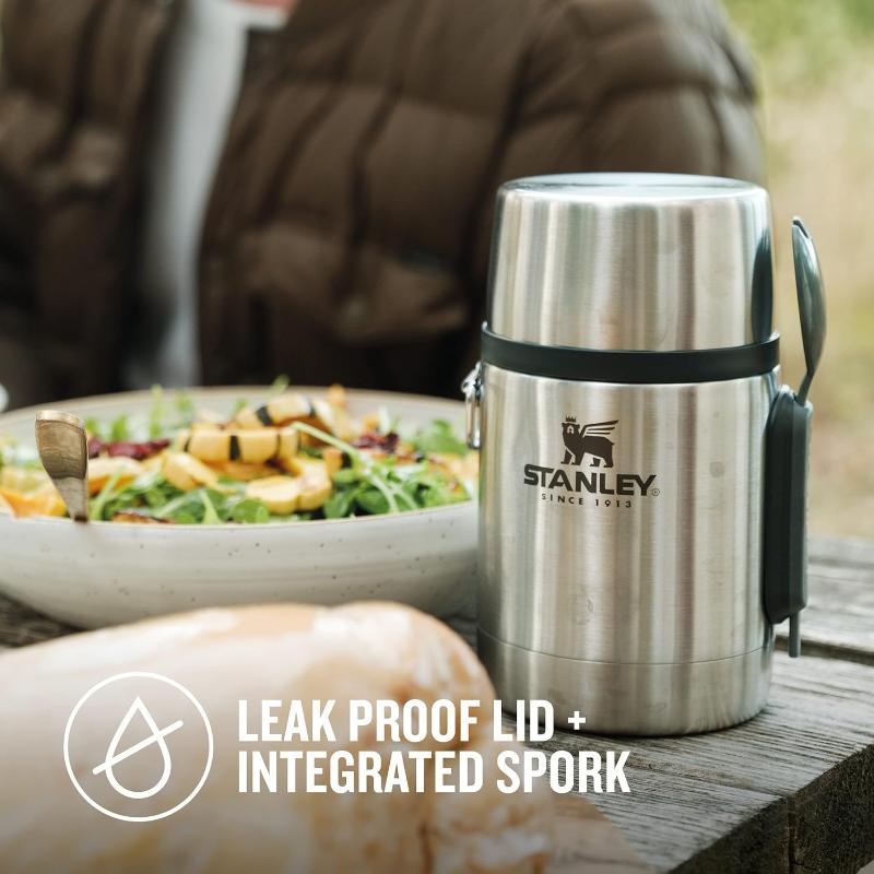 Stanley All-In-One Food Jar with Spork – Insulated Stainless Steel Food Container - New Stanley