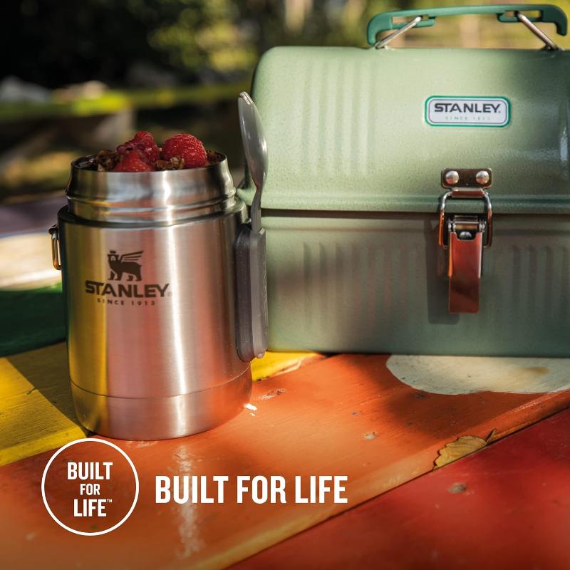 Stanley All-In-One Food Jar with Spork – Insulated Stainless Steel Food Container - New Stanley