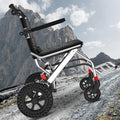 12 Inch Ultra Lightweight Wheelchairs for Adults,Wheelchairs Folding Lightweight with Handbrake and Swing-Away Footrest,45cm Widened Seat Travel Wheelchair with Storage Bag,No Assembly Required - Damaged Box