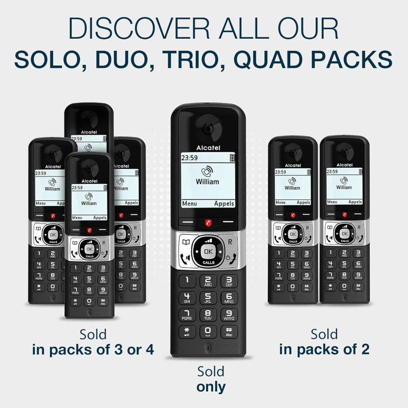 Alcatel F890 Voice Trio DECT Cordless Phone with Answering Machine 3 Handsets - Like New The Outlet Shop