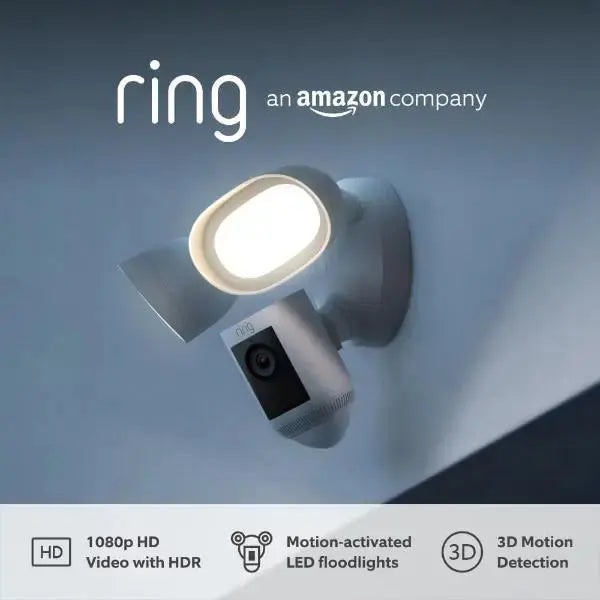 Ring Floodlight Cam Wired Pro Outdoor Security Camera Ring