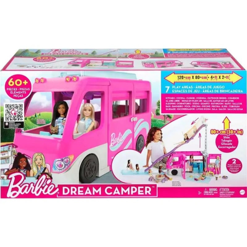 Barbie Dream Camper Vehicle Playset with 60 Accessories HCD46 Mattel