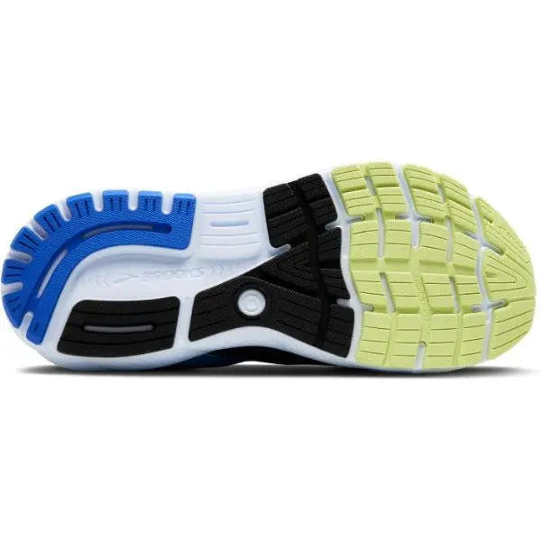 Brooks Ghost 16 Mens Running Trainer UK Size 8 Black / Cobalt / Neo Yellow - New Brooks