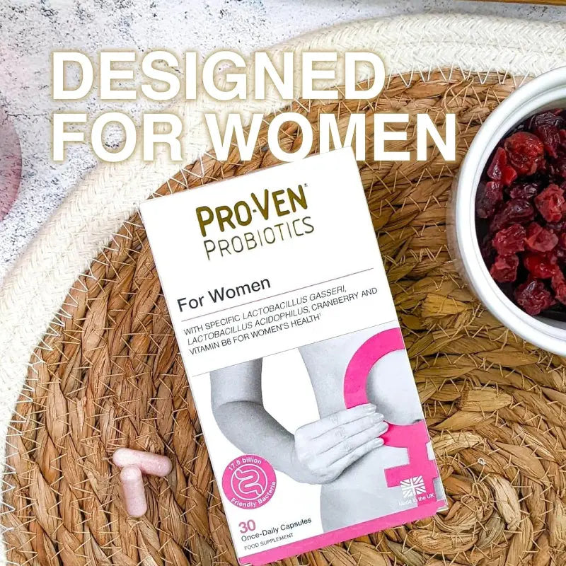 Pro-Ven Women Probiotics 17.5B CFU Cranberry 30 Capsules Hormone Help Best Before 11/2026 - New Pro-Ven