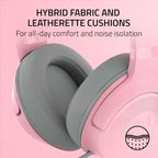 Razer Kraken Kitty Ears V2 Wired RGB Headset 40mm Drivers 7.1 Sound - Pink - Refurbished Razer