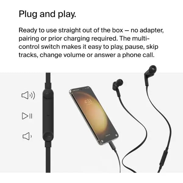 Belkin Soundform Headphones With USB-C Connector - Black Belkin