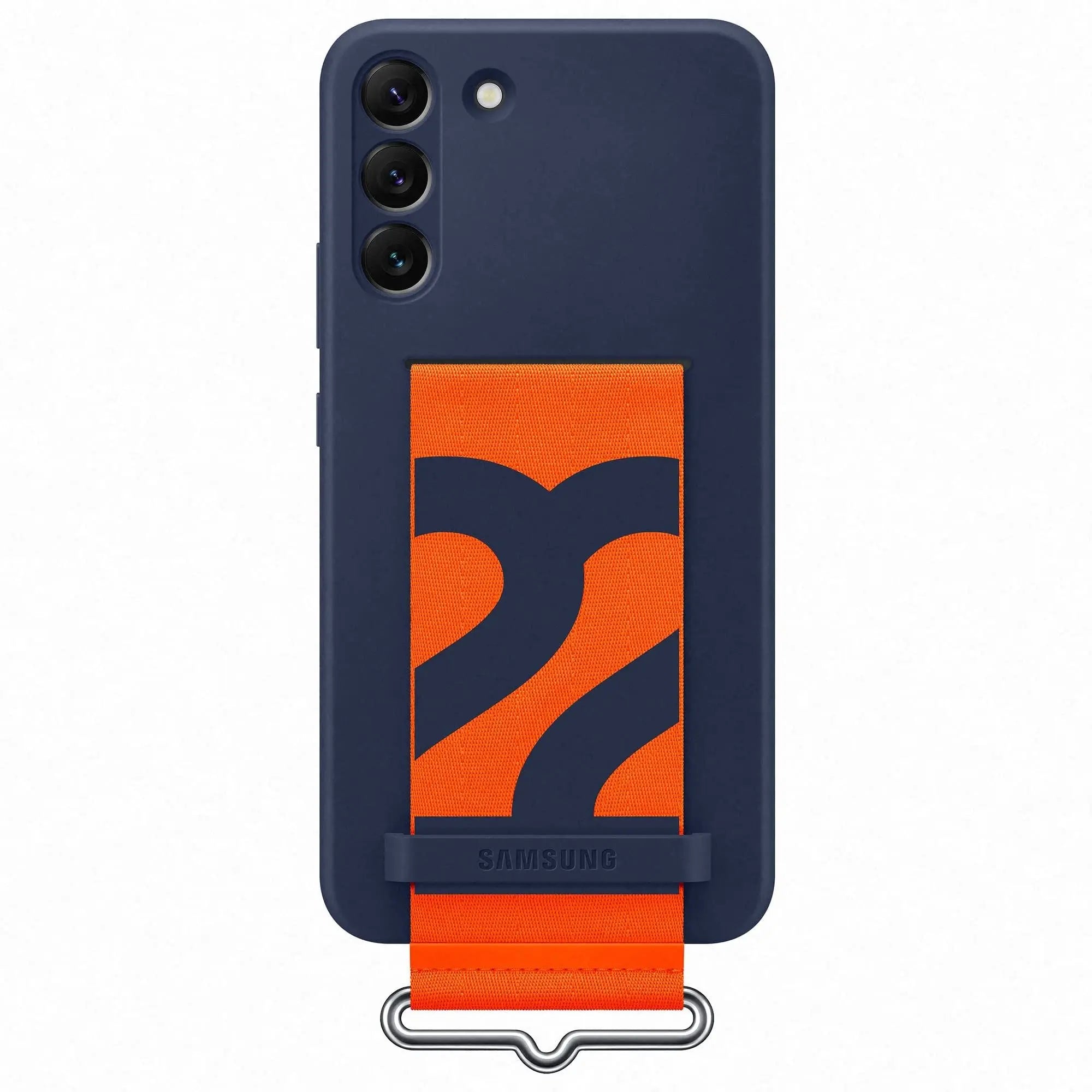 Samsung Galaxy S22+ Silicone Cover With Strap - Navy (New) The Outlet Shop