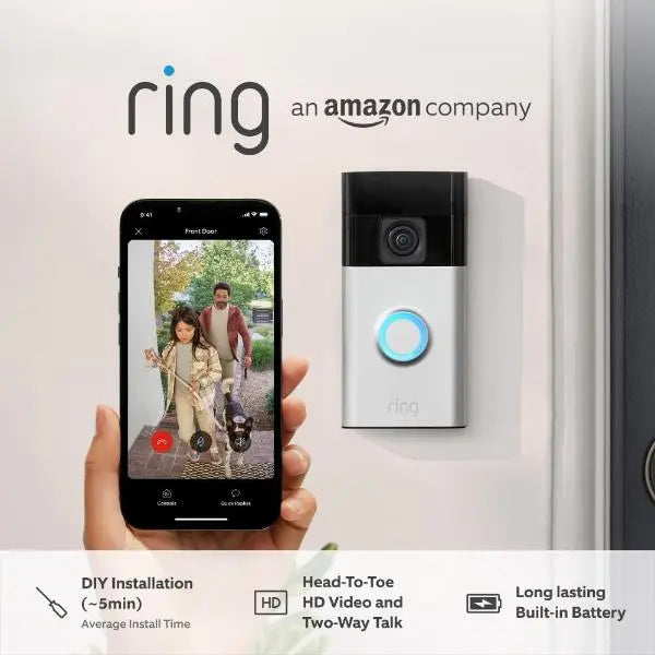 Ring Video Doorbell 2 HD Wireless Video Doorbell Nickel  - Like New Ring