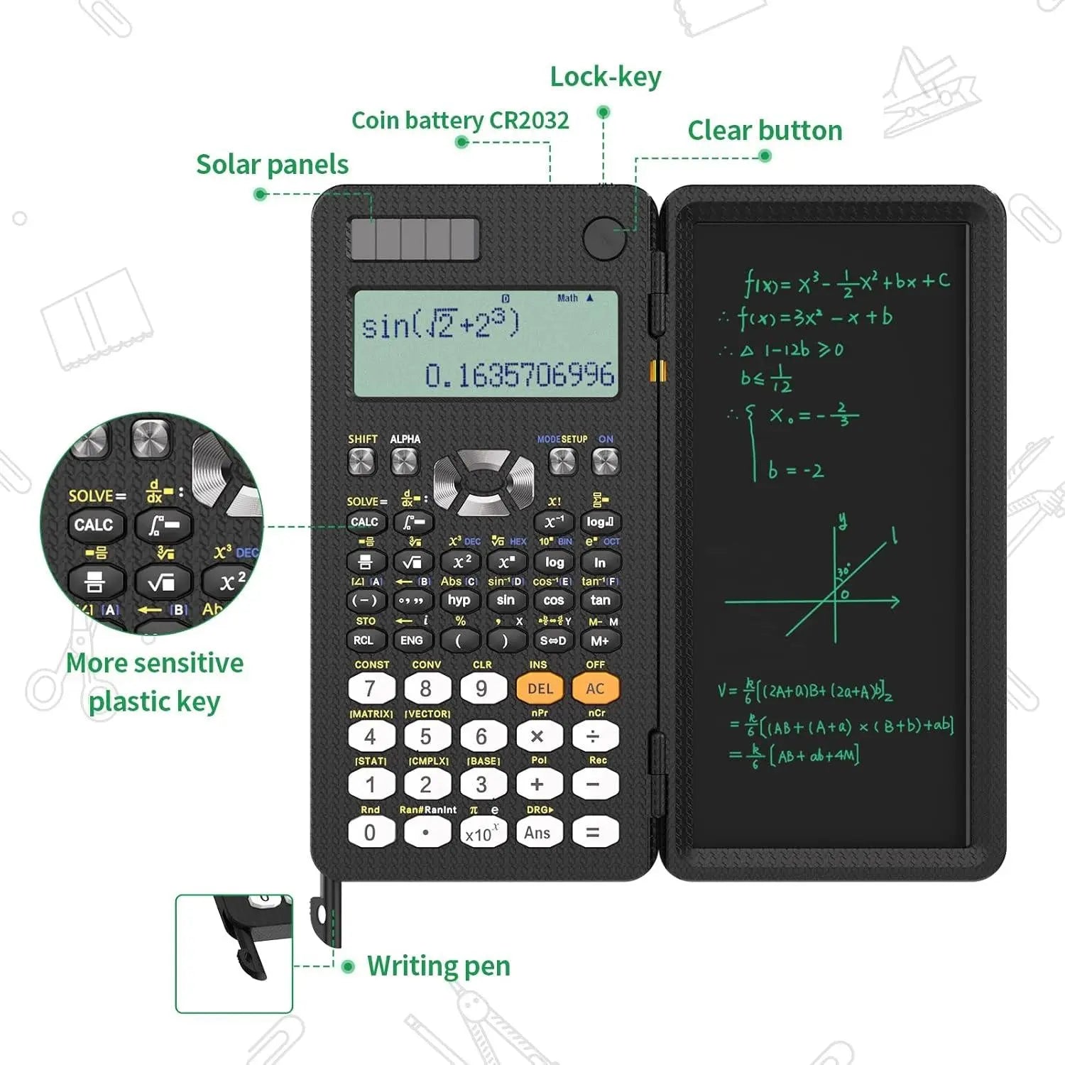 Newyes Scientific Calculator 991ES Plus With EEwriter  - New NEWYES