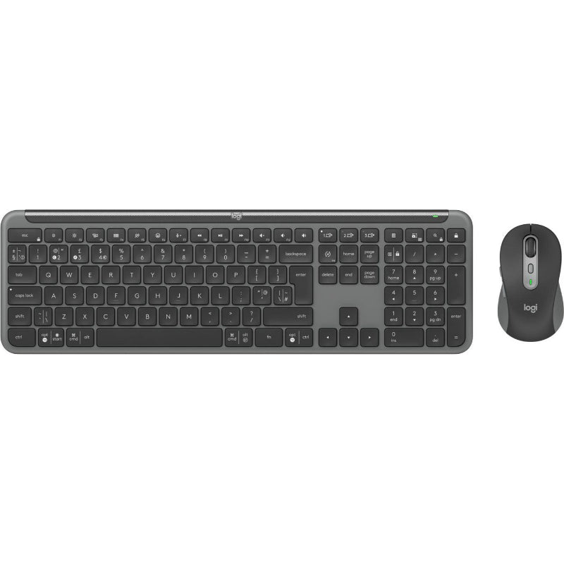 Logitech Signature Slim MK950 Wireless Keyboard & Mouse – UK Layout, Graphite Grey - New The Outlet Shop