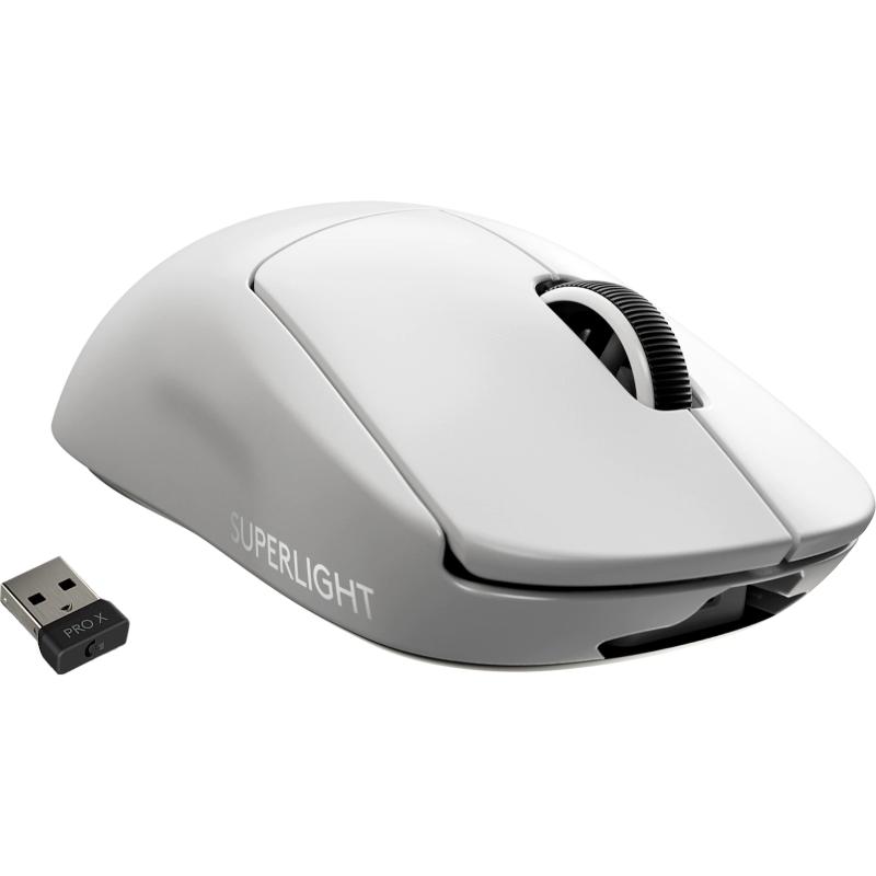 Logitech Pro X Superlight Wireless Gaming Mouse Hero 25K Sensor – White Logitech