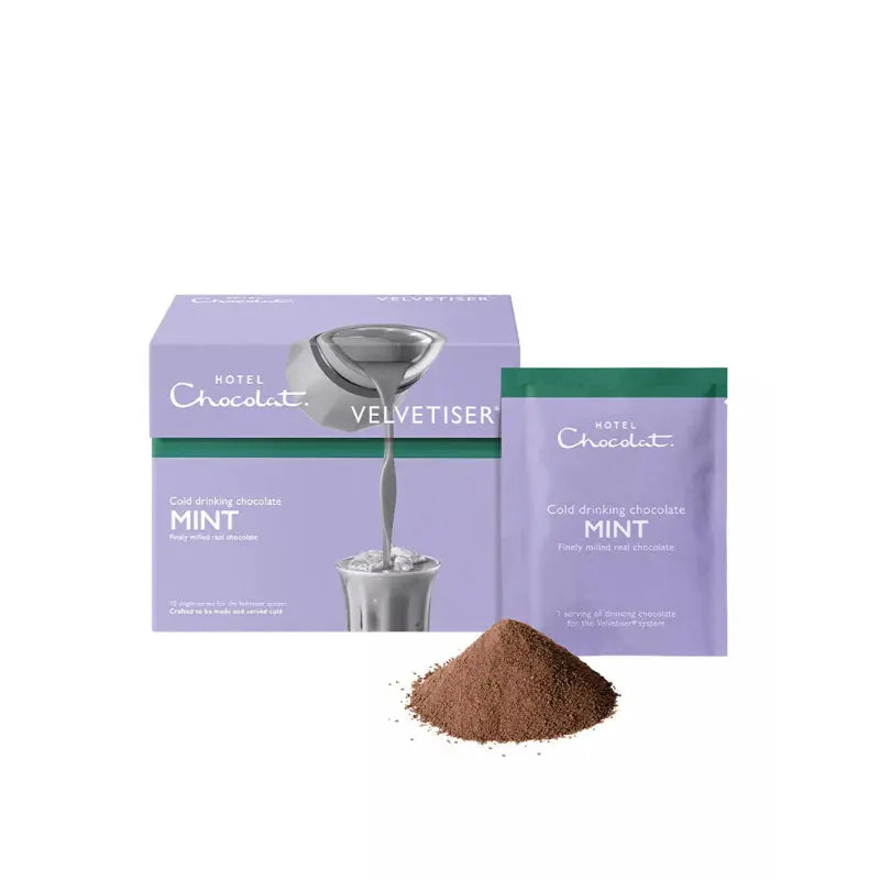 Hotel Chocolat Mint Cold Drinking Chocolate 10 Sachets Expiry 04/2026 - New Hotel Chocolat