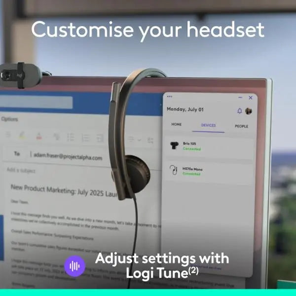 Logitech USB Headset Mono H570e - New Logitech