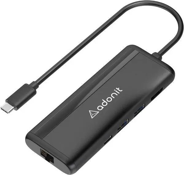 Adonit Nest 7 in 1 USB-C 5Gbps 4K HDMI Ethernet SD MicroSD USB 3.0 Hub (New) Adonit