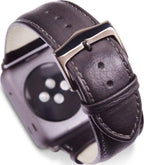 Dbramante1928 Leather Copenhagen Series 1-10 38/40/41mm Apple Watch Strap Black/Silver Dbramante1928