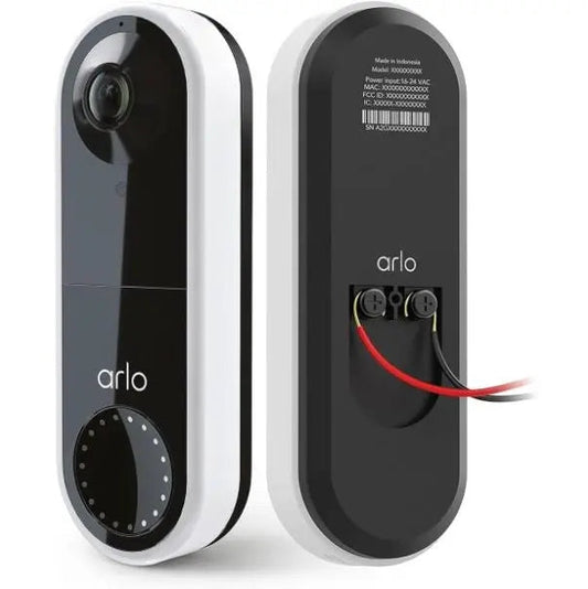 Arlo Wired Video Doorbell Security Camera White Arlo