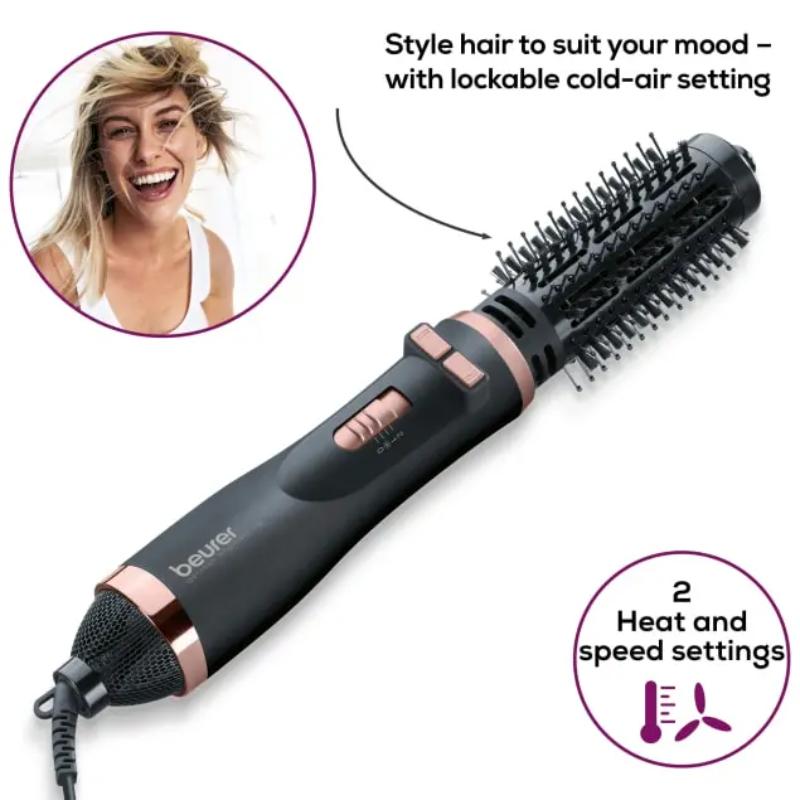 Beurer HT80 Rotating Hot Air Styling Brush – For Volume, Smooth Styling & Sleek Waves - New Beurer