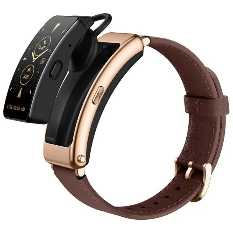 Huawei Talkband B6 Classic SmartBand Fitness Tracker and Bluetooth Earpiece - Mocha Brown - New Huawei