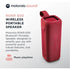 Motorola ROKR 600 Bluetooth Speaker: 30W Sound, Water Resistant, 6H Play, Red - New Motorola