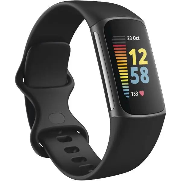 Fitbit Charge 5 Smart Fitness Tracker Watch Black / Graphite Stainless Steel - Refurbished Fitbit