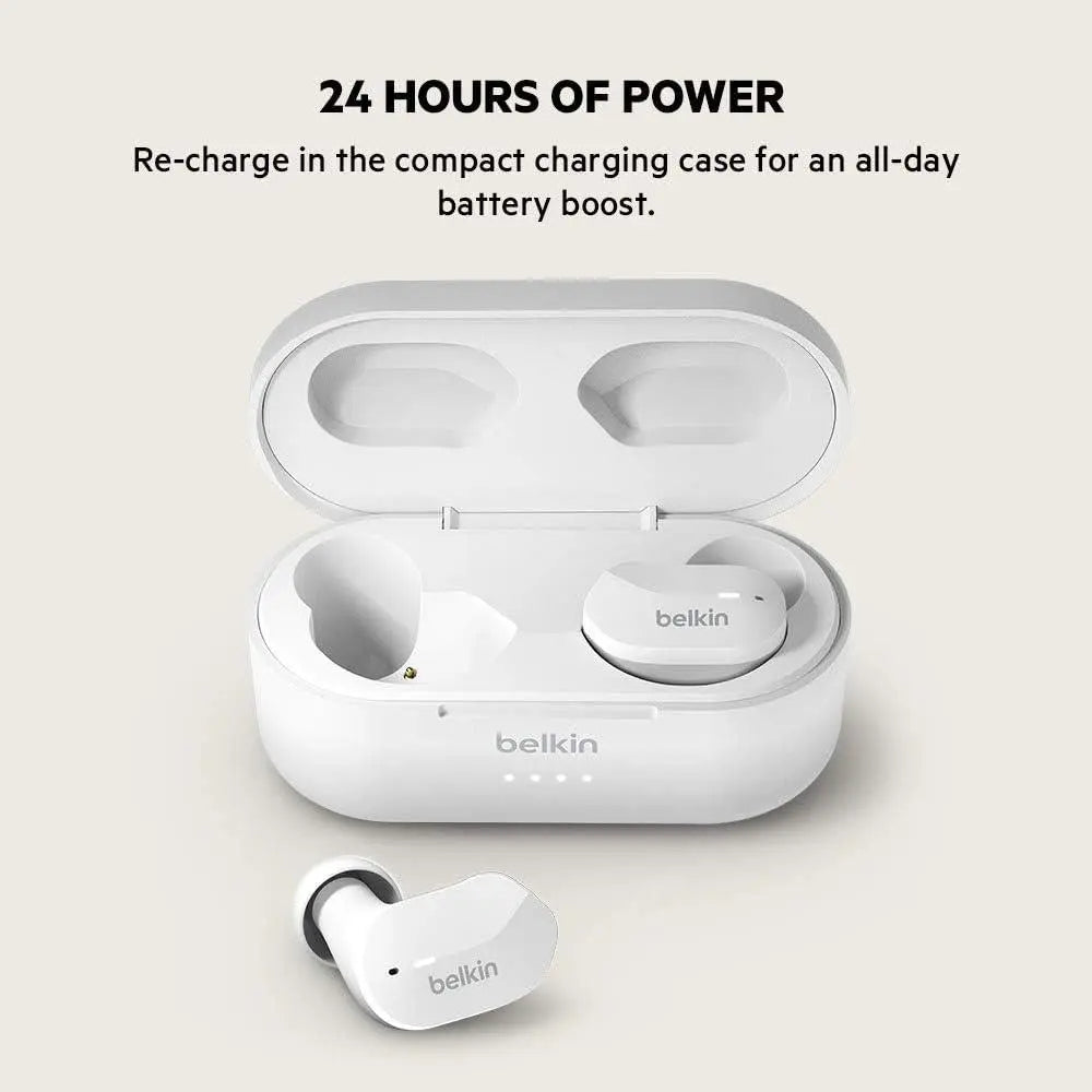 Belkin SoundForm True Wireless Bluetooth Earbud Headphones[White] Belkin