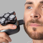 Remington RX7 Electric Head Shaver for Bald Men (Cordless, 60-Min Usage, USB, 5 Cutting Heads Skin Close Results (0.2mm), Turbo, Wet & Dry, Easy Clean, Waterproof, Pop-up Trimmer, Travel Pouch) XR1600 - Damaged Box Remington
