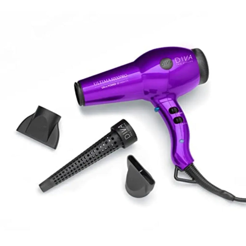 Diva Professional Styling Ultima 5000 Pro Hairdryer - Purple, PRO104 - Good Diva Professional Styling
