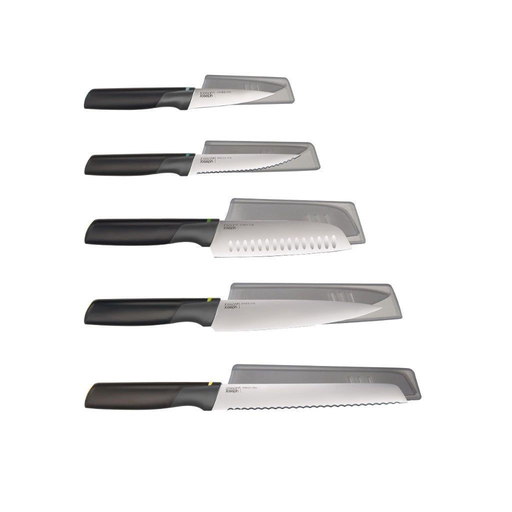Joseph Joseph Duo 5 Piece Elevate Kitchen Knife Set - Japanese Stainless Steel Blades