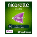 Nicorette 15mg Inhalator (20 Cartridges), Discreet & Convenient Nicotine Inhaler for Quitting Smoking with replaceable cartridges, Quit Smoking Aid or Vaping Cessation Aid - BBE 11/2028 - New Nicorette