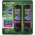 Nicorette QuickMist Mouthspray, Cool Berry (2 x 150 Sprays) Smoking or Vaping Cessation Aid, designed to start reducing cravings in 30 seconds (Quit Smoking or Quit Vaping Aid) - BBE 09/2027 Nicorette