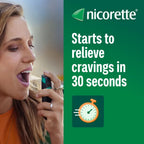 Nicorette QuickMist Mouthspray, Cool Berry (2 x 150 Sprays) Smoking or Vaping Cessation Aid, designed to start reducing cravings in 30 seconds (Quit Smoking or Quit Vaping Aid) - BBE 09/2027 Nicorette